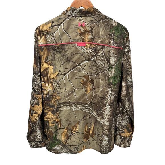 Under armour Field Shirt Womens Large Camo Realtree Xtra Performance Button Up - Picture 5 of 9